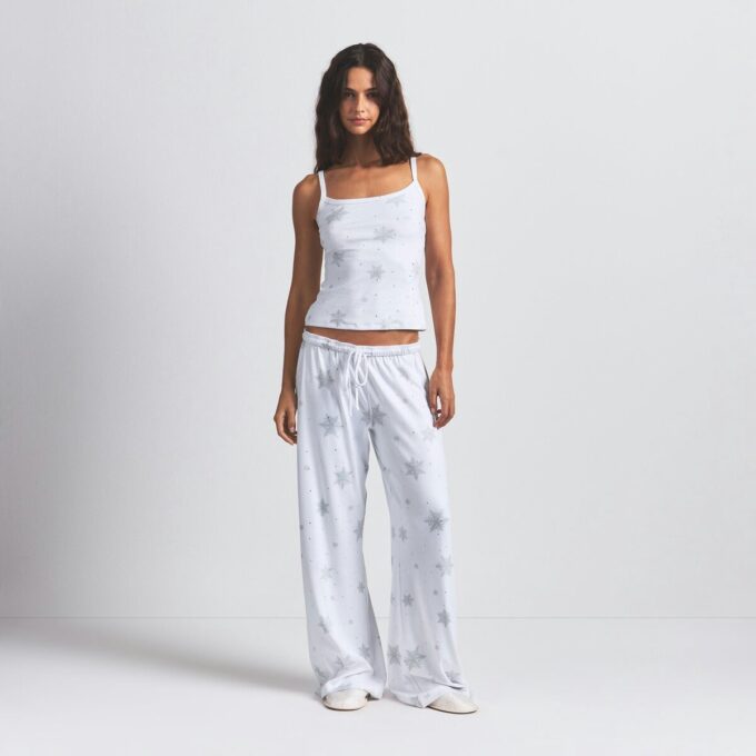 LOGO PLUSH POINTELLE RHINESTONE TANK