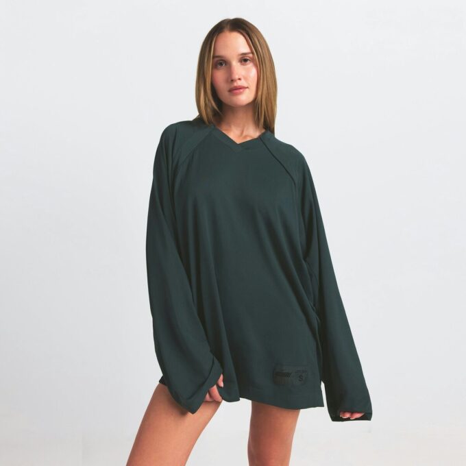 NikeSKIMS AIRY V-NECK OVERSIZED LONG SLEEVE TOP