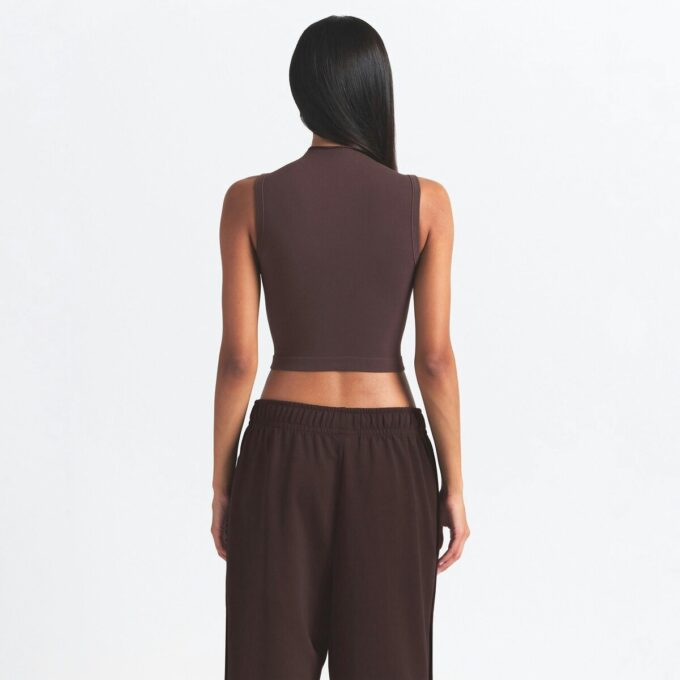 NikeSKIMS VINTAGE SEAMLESS MOCK NECK BRA TOP