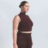 NikeSKIMS VINTAGE SEAMLESS MOCK NECK BRA TOP