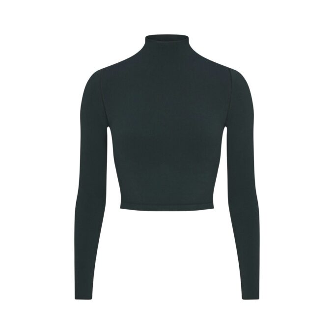 NikeSKIMS VINTAGE SEAMLESS MOCK NECK CROP TOP