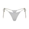 RHINESTONE KNIT TIE SIDE THONG