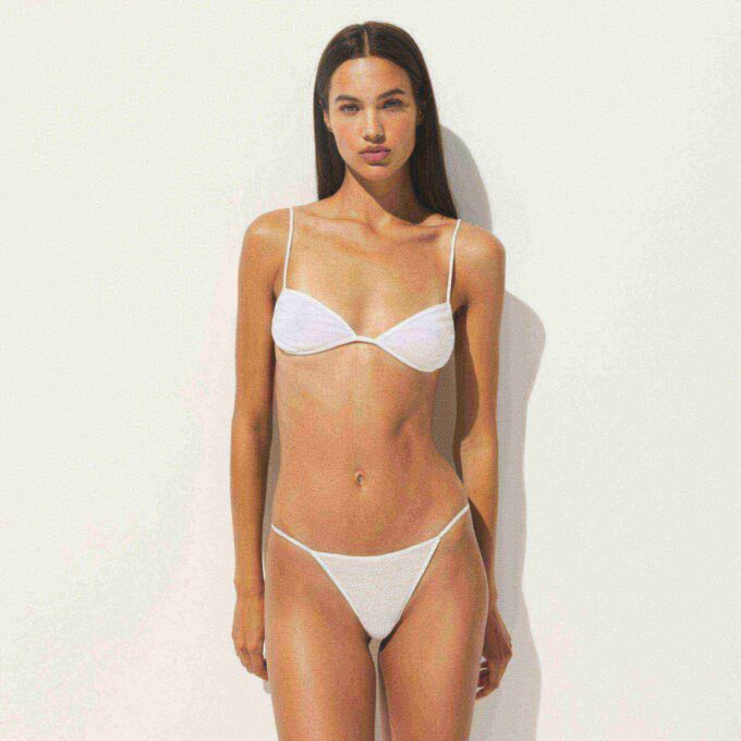 SHEER COTTON SHEER RIB STRING THONG
