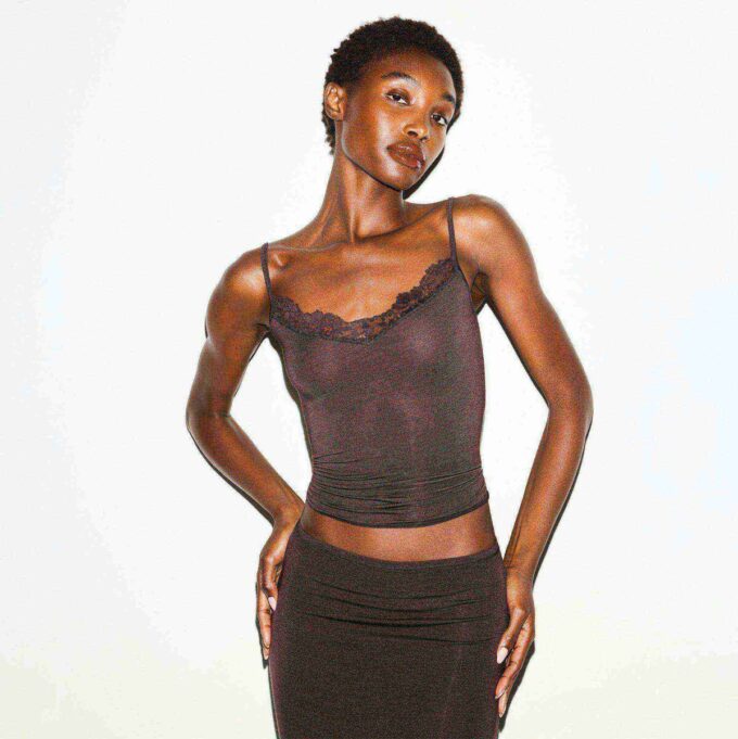 SHEER MODAL LACE CAMI