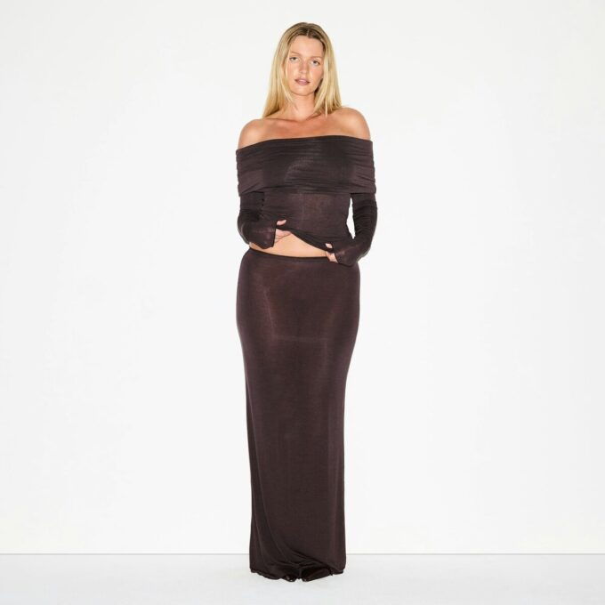 SHEER MODAL LONG SKIRT
