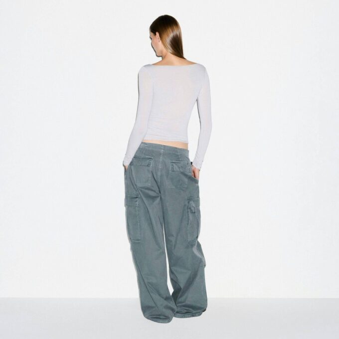 SHEER MODAL LONG SLEEVE BOATNECK TOP