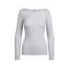 SHEER MODAL LONG SLEEVE BOATNECK TOP