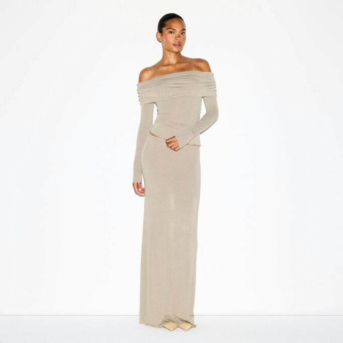 SHEER MODAL OFF THE SHOULDER TOP SHEER MODAL OFF THE SHOULDER TOP