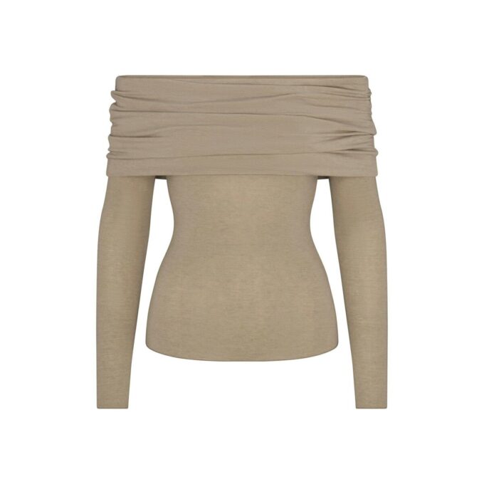 SHEER MODAL OFF THE SHOULDER TOP SHEER MODAL OFF THE SHOULDER TOP