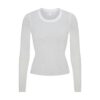 SHEER RIB LONG SLEEVE CREW NECK TOP SHEER RIB LONG SLEEVE CREW NECK TOP