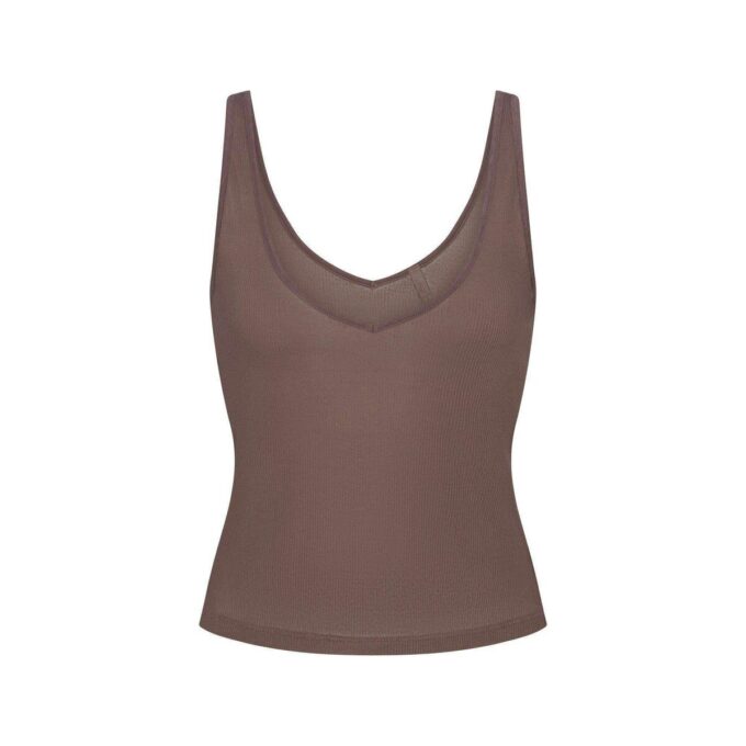 SHEER RIB V NECK TANK