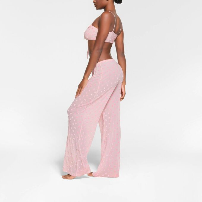 SHEER VELVET TIE FRONT BRALETTE