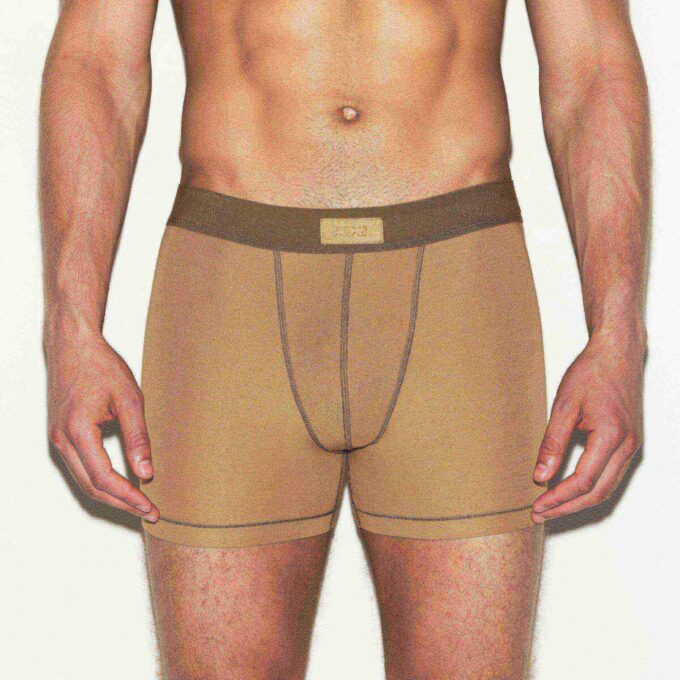 SKIMS COTTON MENS 3″ BOXER BRIEF