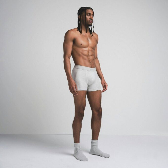 SKIMS COTTON MENS 3″ BOXER BRIEF