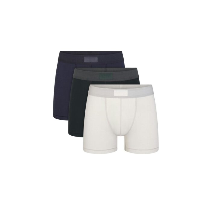 SKIMS COTTON MENS 3″ BOXER BRIEF 3-PACK