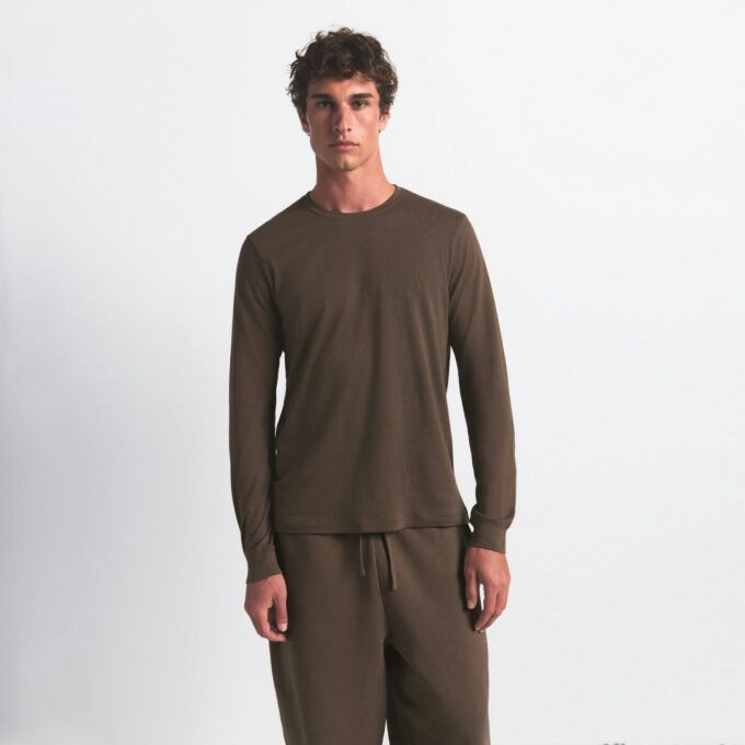 SKIMS COTTON MENS CLASSIC LONG SLEEVE T-SHIRT