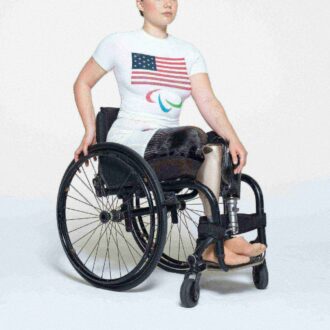 SKIMS FOR TEAM USA COTTON JERSEY PARALYMPIC T-SHIRT
