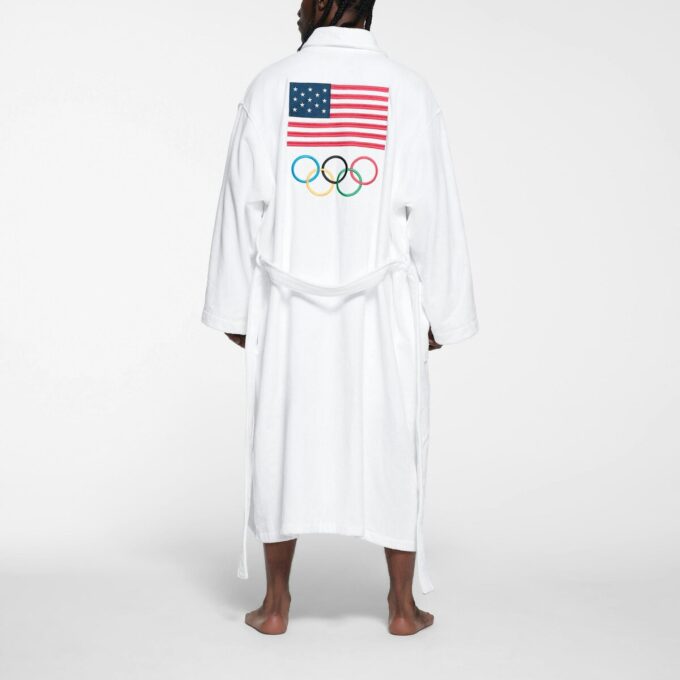 SKIMS FOR TEAM USA TERRY OLYMPIC UNISEX ROBE