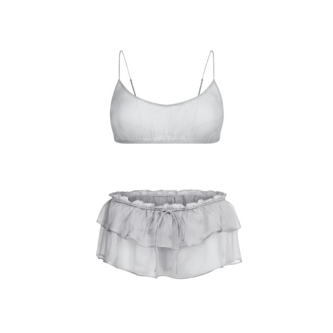 SKIMS ROMANCE BRALETTE AND SKIRT SET