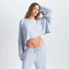 SKIMS SLEEP CROPPED LONG SLEEVE AND PANT SET