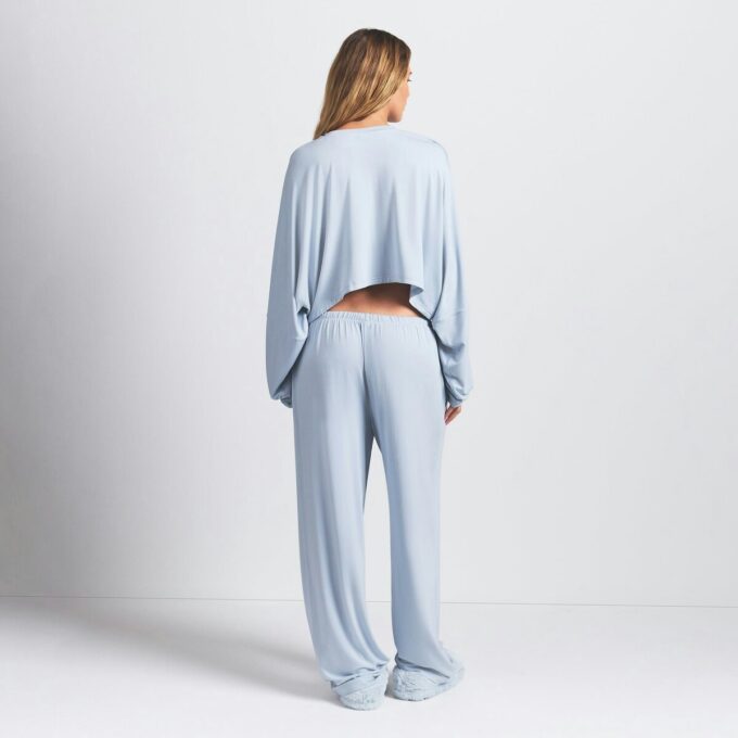 SKIMS SLEEP CROPPED LONG SLEEVE AND PANT SET