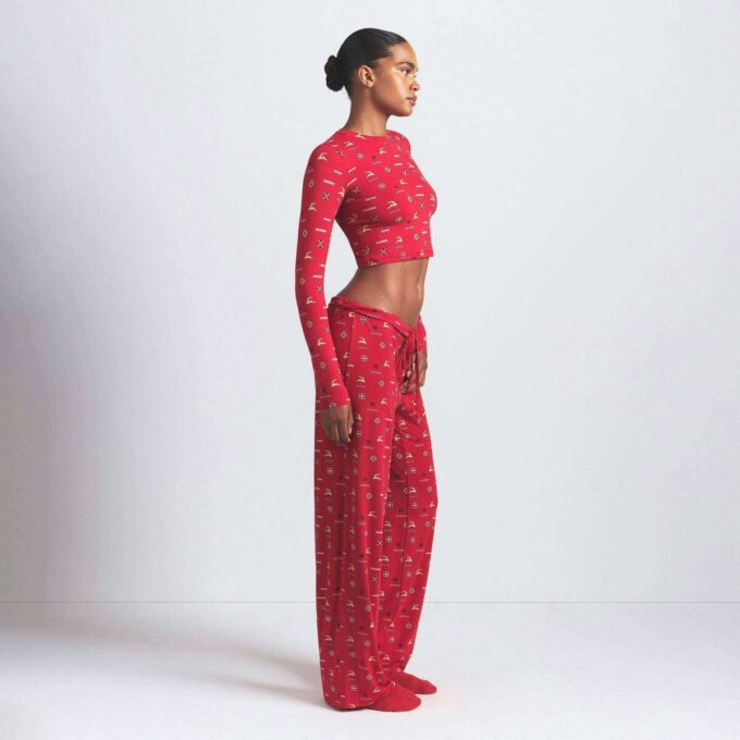 SKIMS SLEEP SUPER CROPPED LONG SLEEVE