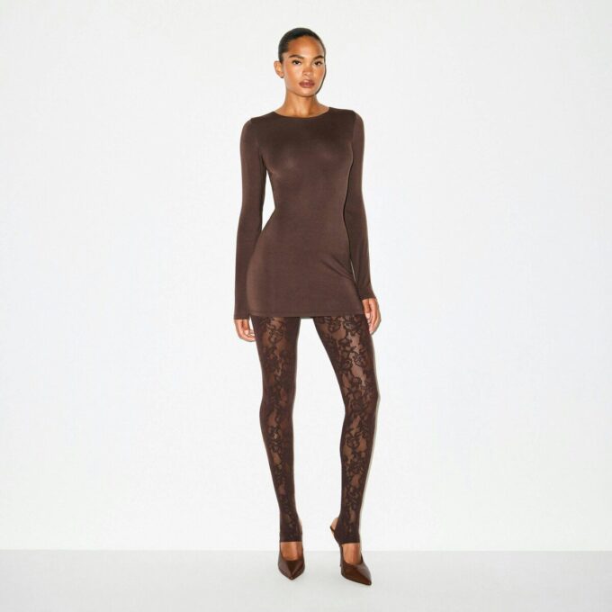 SMOOTH LAYERS CREWNECK MINI DRESS SMOOTH LAYERS CREWNECK MINI DRESS