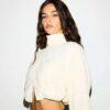 TEDDY FUNNEL NECK CROPPED JACKET
