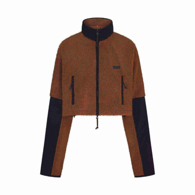 TEDDY FUNNEL NECK CROPPED JACKET TEDDY FUNNEL NECK CROPPED JACKET