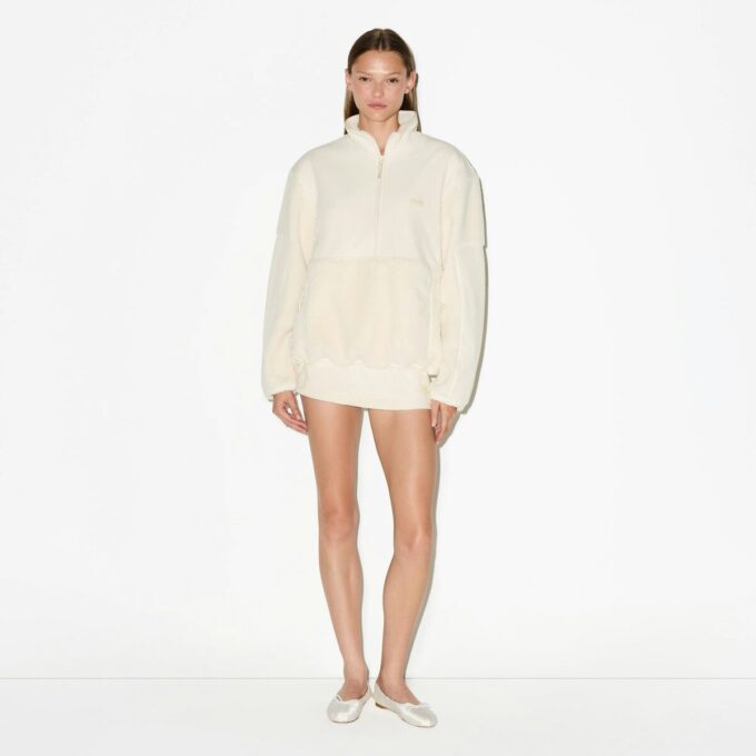 TEDDY OVERSIZED HALF ZIP UP PULLOVER