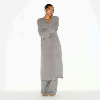 TEXTURED KNIT LONG CARDIGAN