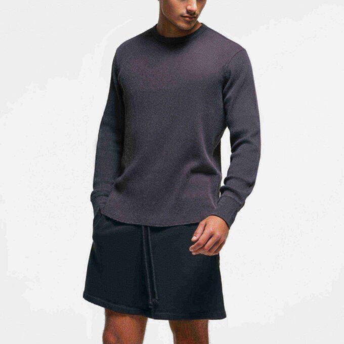 WAFFLE MENS CLASSIC LONG SLEEVE T-SHIRT