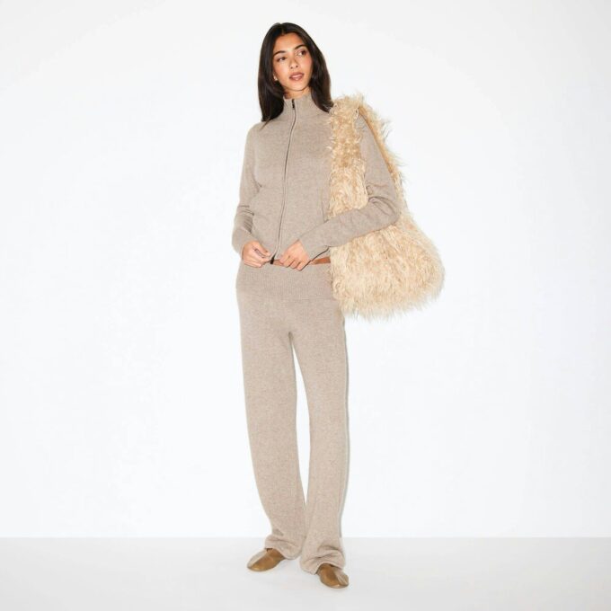 WOOL CASHMERE FOLDOVER PANT