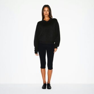 WOOL CASHMERE OVERSIZED V NECK SWEATER