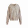 WOOL CASHMERE OVERSIZED V NECK SWEATER