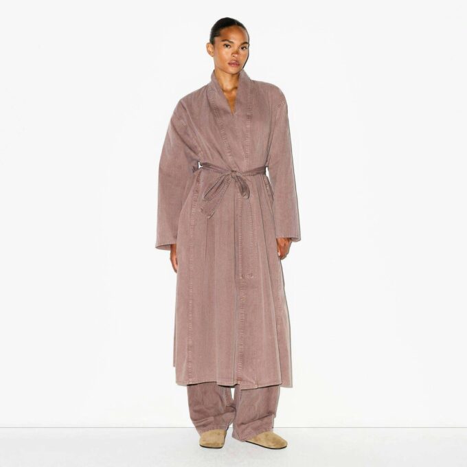 WOVEN LOUNGE LONG ROBE