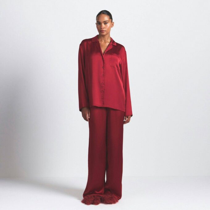 WOVEN SHINE LONG SLEEP SET